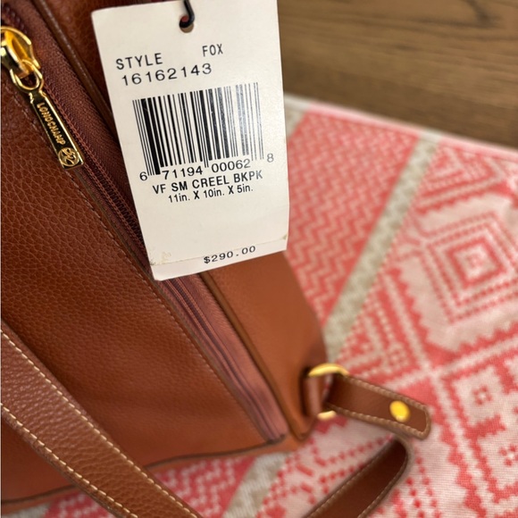 Vintage Longchamp Brown Leather Backpack - Picture 7 of 9